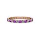 1 - Audrey 2.70 mm Amethyst and Diamond U Prong Eternity Band 