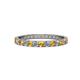 1 - Audrey 2.70 mm Citrine and Diamond U Prong Eternity Band 