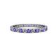 1 - Audrey 2.70 mm Iolite and Diamond U Prong Eternity Band 