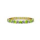 1 - Audrey 2.70 mm Peridot and Diamond U Prong Eternity Band 