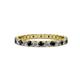1 - Audrey 2.70 mm Black and White Diamond U Prong Eternity Band 