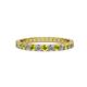 1 - Audrey 2.70 mm Yellow and White Diamond U Prong Eternity Band 