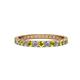 1 - Audrey 2.70 mm Yellow and White Diamond U Prong Eternity Band 