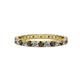 1 - Audrey 2.70 mm Smoky Quartz and Diamond U Prong Eternity Band 
