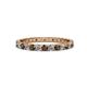 1 - Audrey 2.70 mm Smoky Quartz and Diamond U Prong Eternity Band 