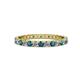 1 - Audrey 2.70 mm London Blue Topaz and Diamond U Prong Eternity Band 