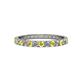 1 - Audrey 2.70 mm Yellow Sapphire and Diamond U Prong Eternity Band 