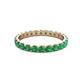 3 - Audrey 3.00 mm Emerald U Prong Eternity Band 