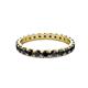 3 - Audrey 3.00 mm Black Diamond U Prong Eternity Band 