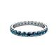 3 - Audrey 3.00 mm Blue Diamond U Prong Eternity Band 