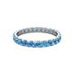 3 - Audrey 3.00 mm Blue Topaz U Prong Eternity Band 