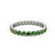 3 - Audrey 3.00 mm Green Garnet U Prong Eternity Band 
