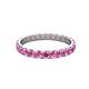 3 - Audrey 3.00 mm Pink Sapphire U Prong Eternity Band 