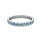 3 - Audrey 3.00 mm Aquamarine U Prong Eternity Band 