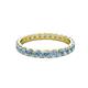 3 - Audrey 3.00 mm Aquamarine U Prong Eternity Band 