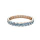 3 - Audrey 3.00 mm Aquamarine U Prong Eternity Band 