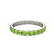3 - Audrey 3.00 mm Peridot U Prong Eternity Band 