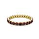 3 - Audrey 3.00 mm Red Garnet U Prong Eternity Band 