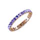 4 - Audrey 3.00 mm Tanzanite U Prong Eternity Band 