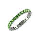 4 - Audrey 3.00 mm Green Garnet U Prong Eternity Band 