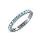 4 - Audrey 3.00 mm Aquamarine U Prong Eternity Band 