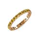4 - Audrey 3.00 mm Citrine U Prong Eternity Band 