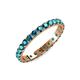 4 - Audrey 3.00 mm London Blue Topaz U Prong Eternity Band 