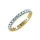 4 - Audrey 3.00 mm Aquamarine U Prong Eternity Band 