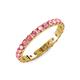 4 - Audrey 3.00 mm Pink Tourmaline U Prong Eternity Band 