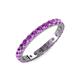 4 - Audrey 3.00 mm Amethyst U Prong Eternity Band 