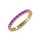 4 - Audrey 3.00 mm Amethyst U Prong Eternity Band 