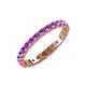 4 - Audrey 3.00 mm Amethyst U Prong Eternity Band 
