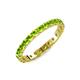 4 - Audrey 3.00 mm Peridot U Prong Eternity Band 