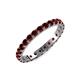 4 - Audrey 3.00 mm Red Garnet U Prong Eternity Band 