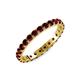 4 - Audrey 3.00 mm Red Garnet U Prong Eternity Band 