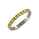 4 - Audrey 3.00 mm Yellow Diamond U Prong Eternity Band 