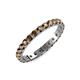 4 - Audrey 3.00 mm Smoky Quartz U Prong Eternity Band 