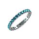 4 - Audrey 3.00 mm London Blue Topaz U Prong Eternity Band 