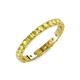 4 - Audrey 3.00 mm Yellow Sapphire U Prong Eternity Band 