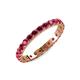 4 - Audrey 3.00 mm Ruby U Prong Eternity Band 