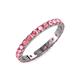 4 - Audrey 3.00 mm Pink Tourmaline U Prong Eternity Band 