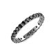 4 - Audrey 3.00 mm Black Diamond U Prong Eternity Band 