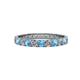 1 - Audrey 3.00 mm Blue Topaz and Diamond U Prong Eternity Band 