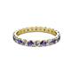 2 - Audrey 3.00 mm Iolite and Diamond U Prong Eternity Band 
