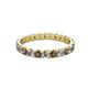 2 - Audrey 3.00 mm Smoky Quartz and Diamond U Prong Eternity Band 