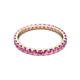 3 - Audrey 2.70 mm Pink Sapphire U Prong Eternity Band 