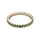 3 - Audrey 2.70 mm Green Garnet U Prong Eternity Band 