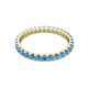 3 - Audrey 2.70 mm Blue Topaz U Prong Eternity Band 