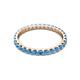 3 - Audrey 2.70 mm Blue Topaz U Prong Eternity Band 
