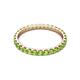 3 - Audrey 2.70 mm Peridot U Prong Eternity Band 